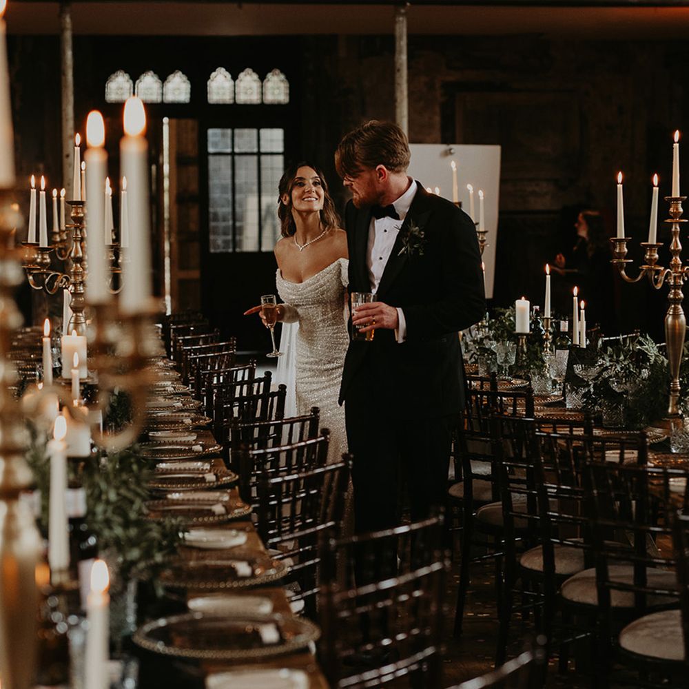 couple-sees-their-wedding-breakfast-set-up