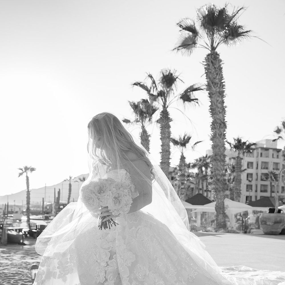 bride-in-patterned-galia-lahav-wedding-dress
