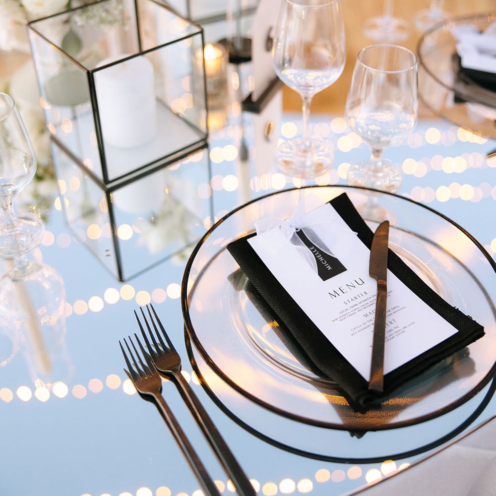 mirrored-wedding-place-settings
