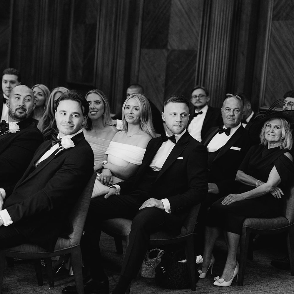 wedding-party-seated-at-town-hall