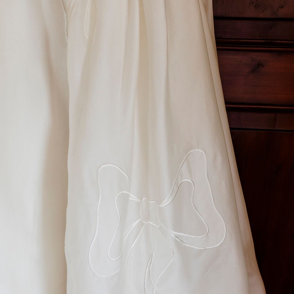 Abigail Westrup embroidered bows on wedding dress