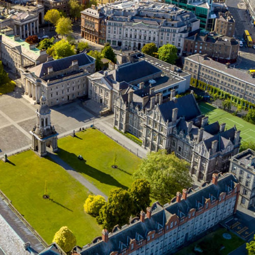 Trinity College aerial exterior view