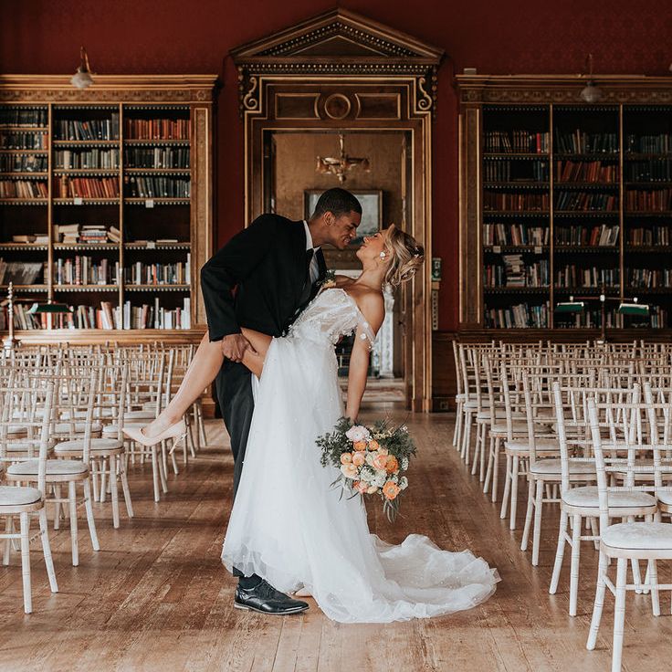 Westonbirt House Library Wedding