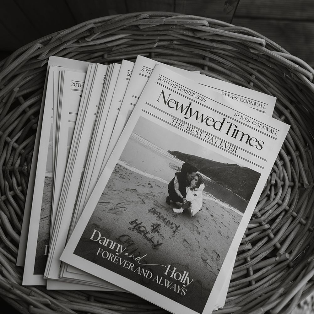 Personalised wedding newspapers 