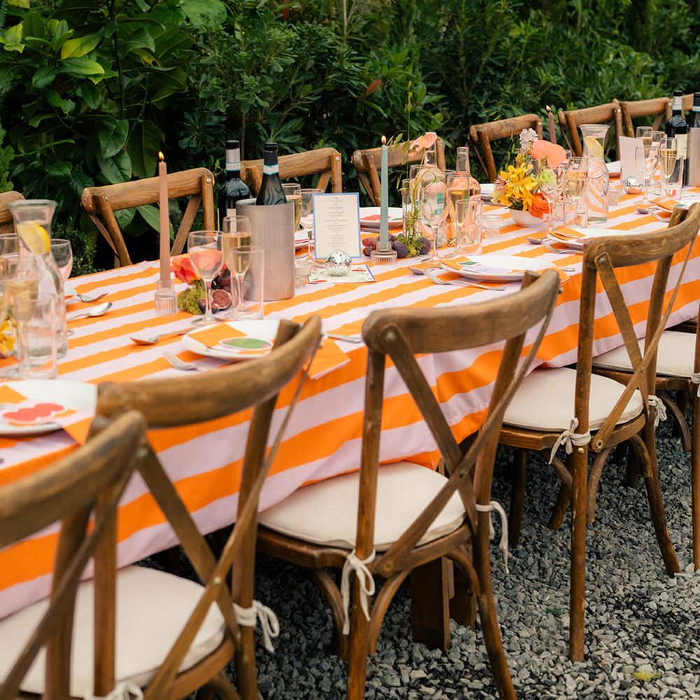 pink-orange-striped-tablescape