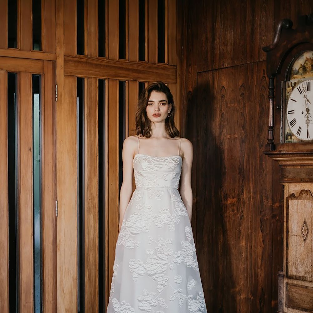 Floral maxi wedding dress