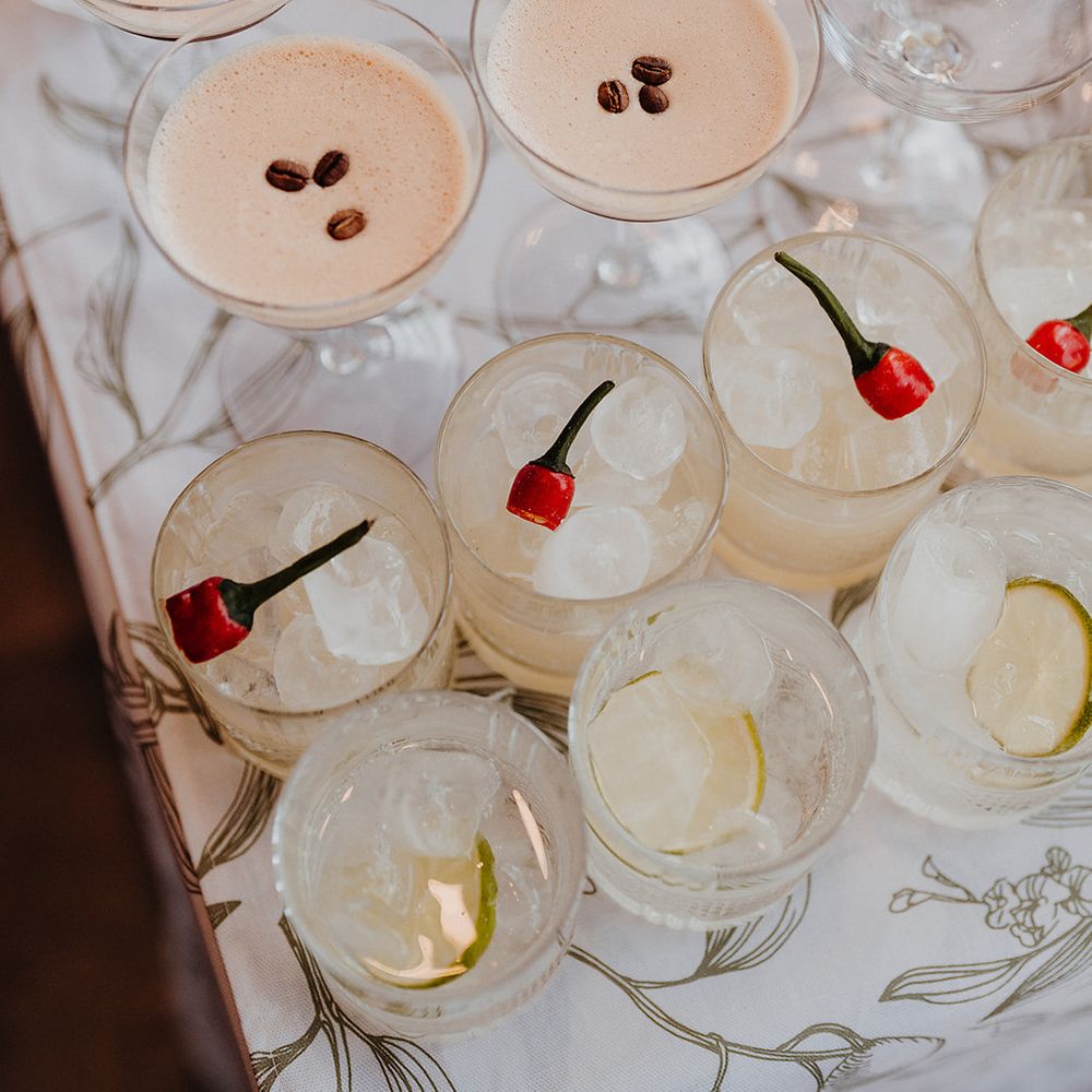Espresso martini, spicy margarita and margarita cocktails
