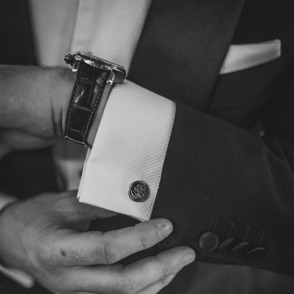 Personalised groom cufflinks 