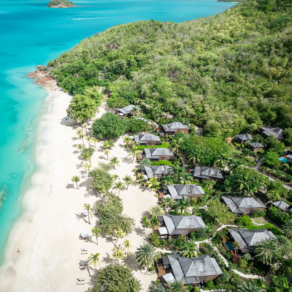 Hermitage Bay aerial view 