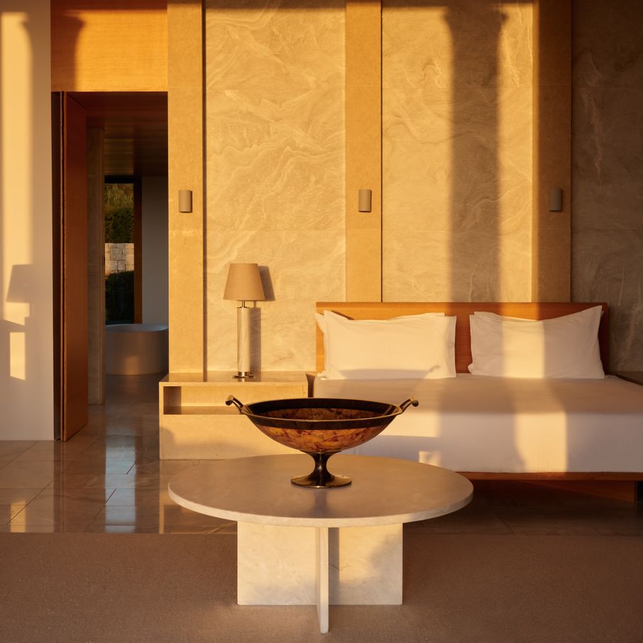 Amanzoe bedroom in Greece