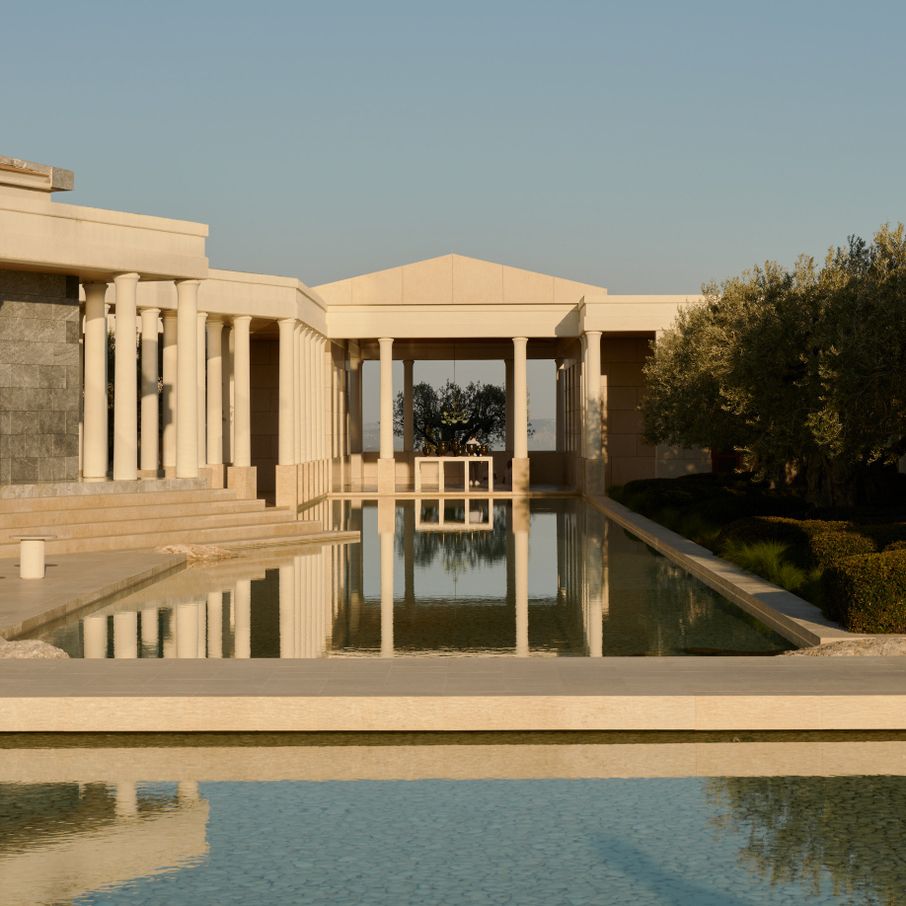 Amanzoe views with pavilion 
