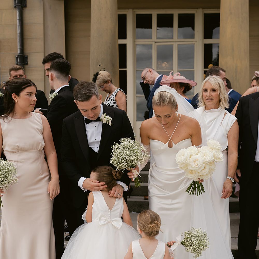 Wedding party group photo