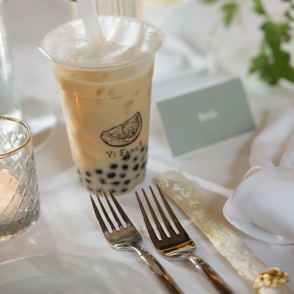 Boba tea drink station 