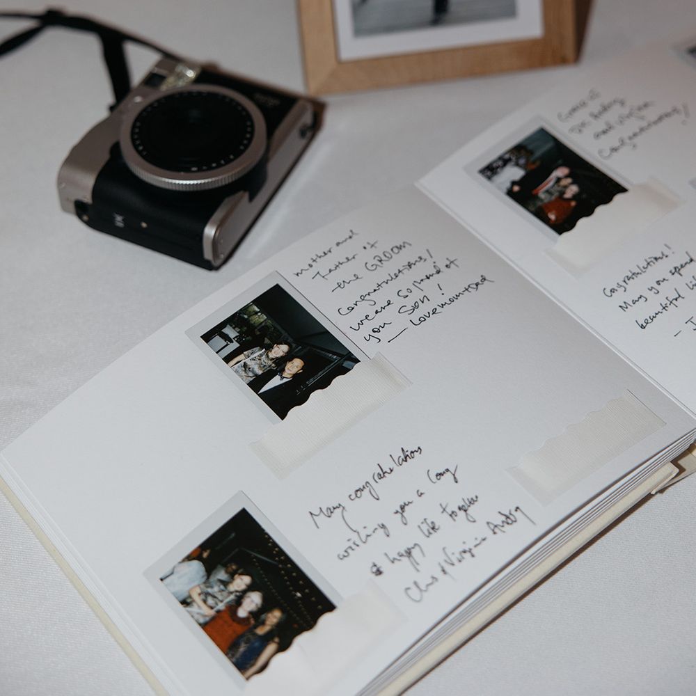 Wedding guest book with digital camera 