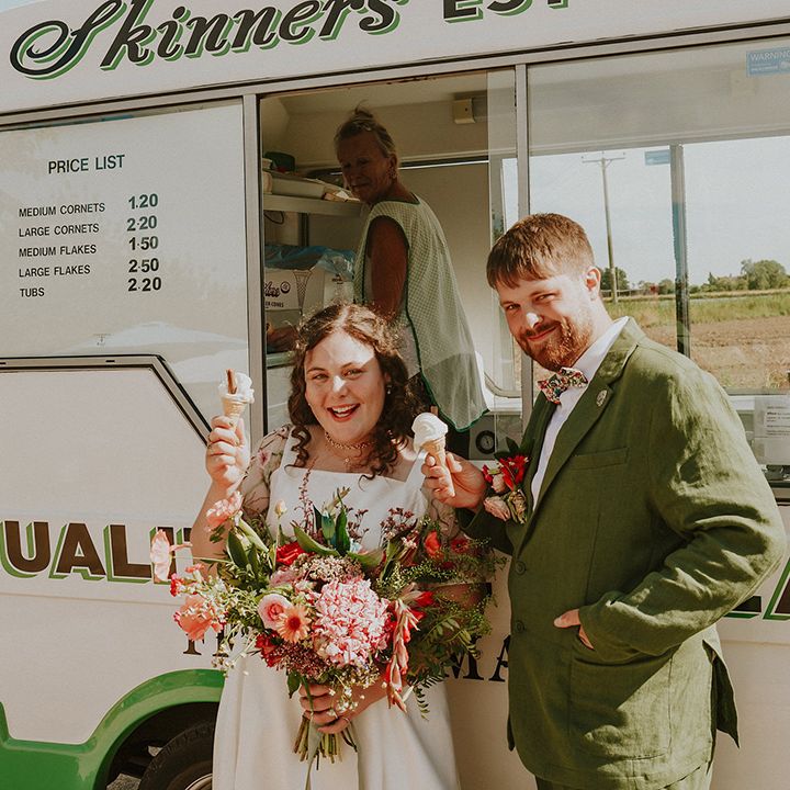 Ice cream van at wedding 