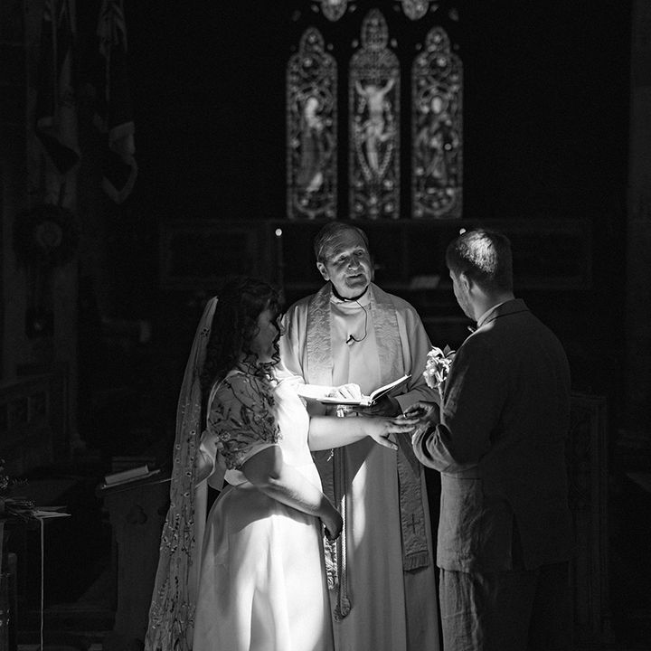 Priest leads church ceremony 