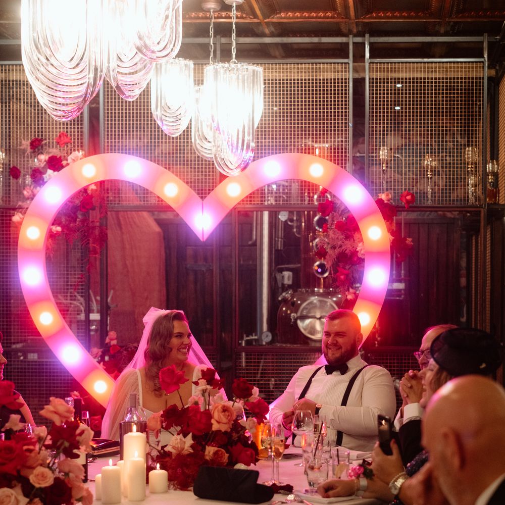 pink vintage LED light decor