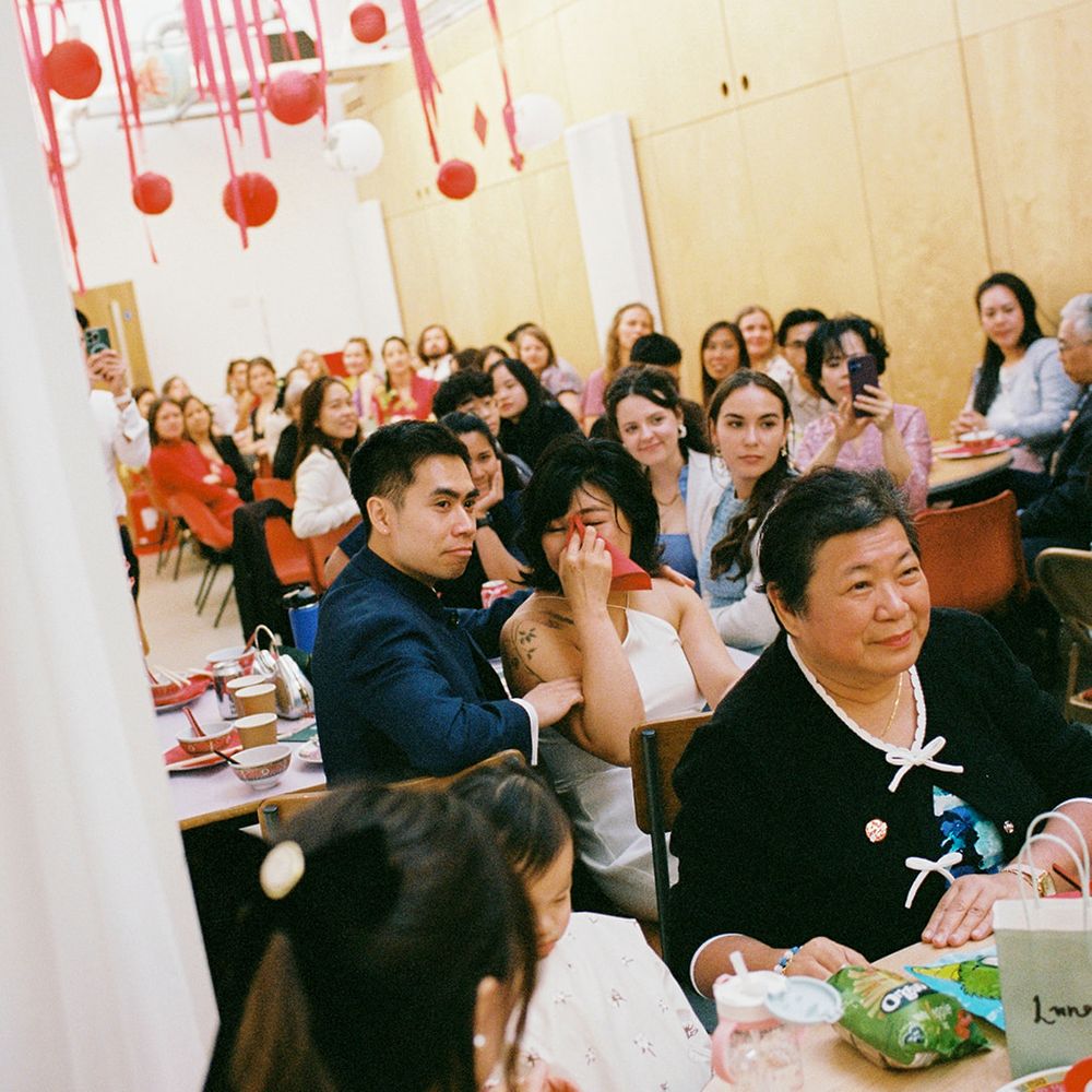 bride and groom during speeches