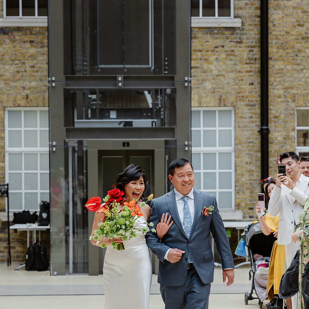 bride walking down the aisle