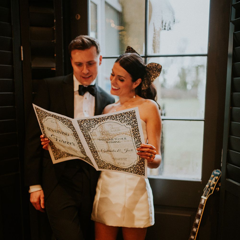 leopard print wedding newspaper