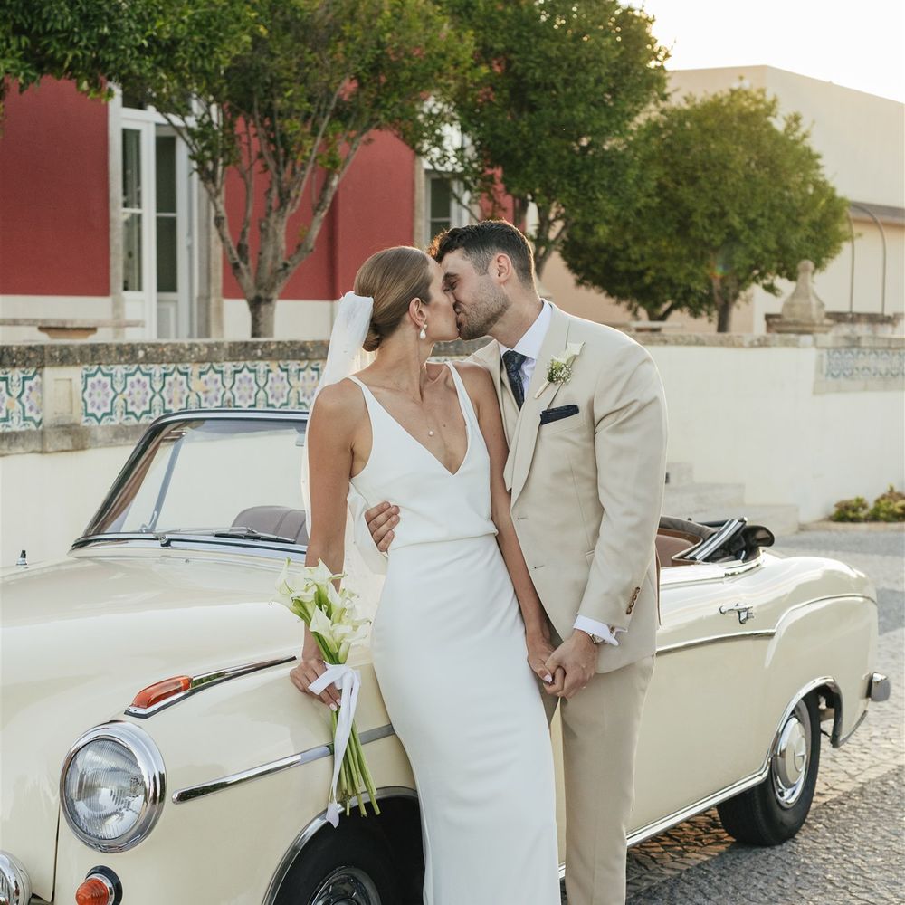 vintage white classic car