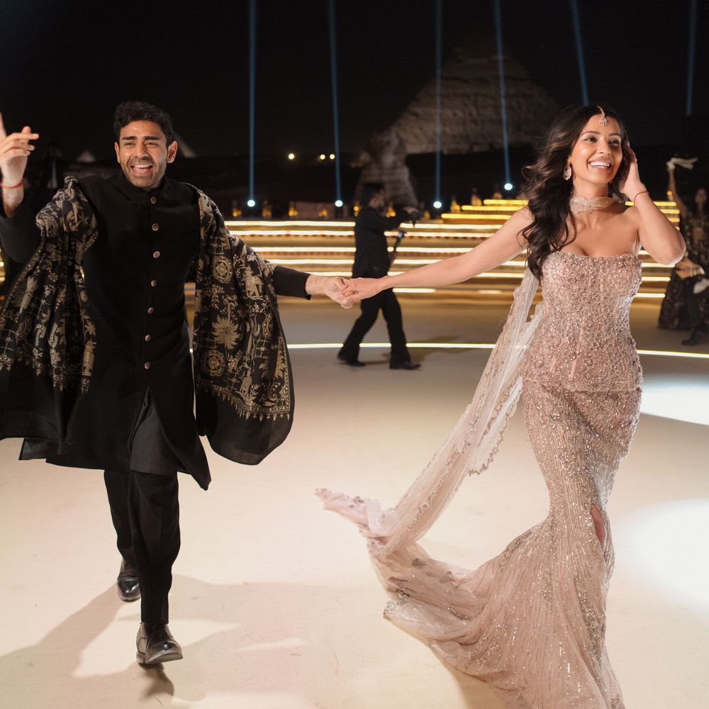 bride and groom party entrance