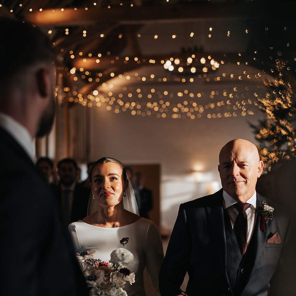aisle walk fairy lights decor