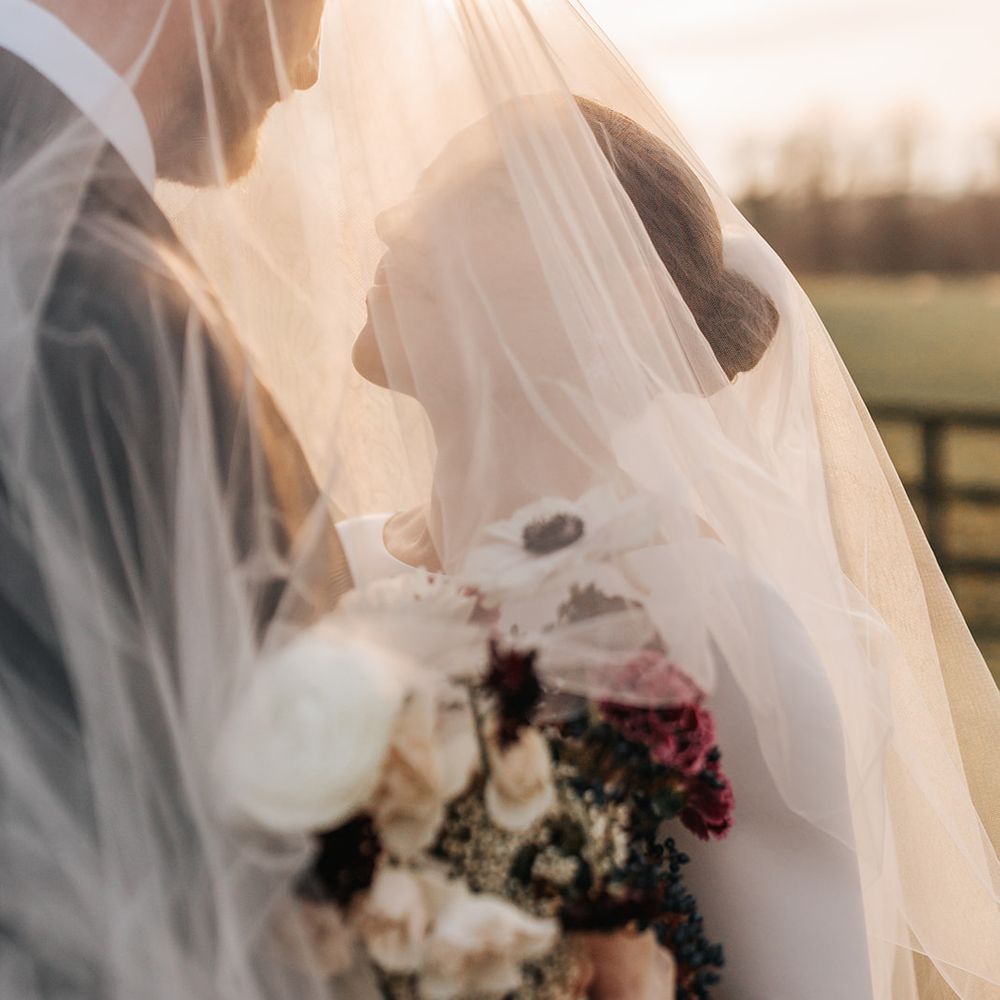 couple under veil