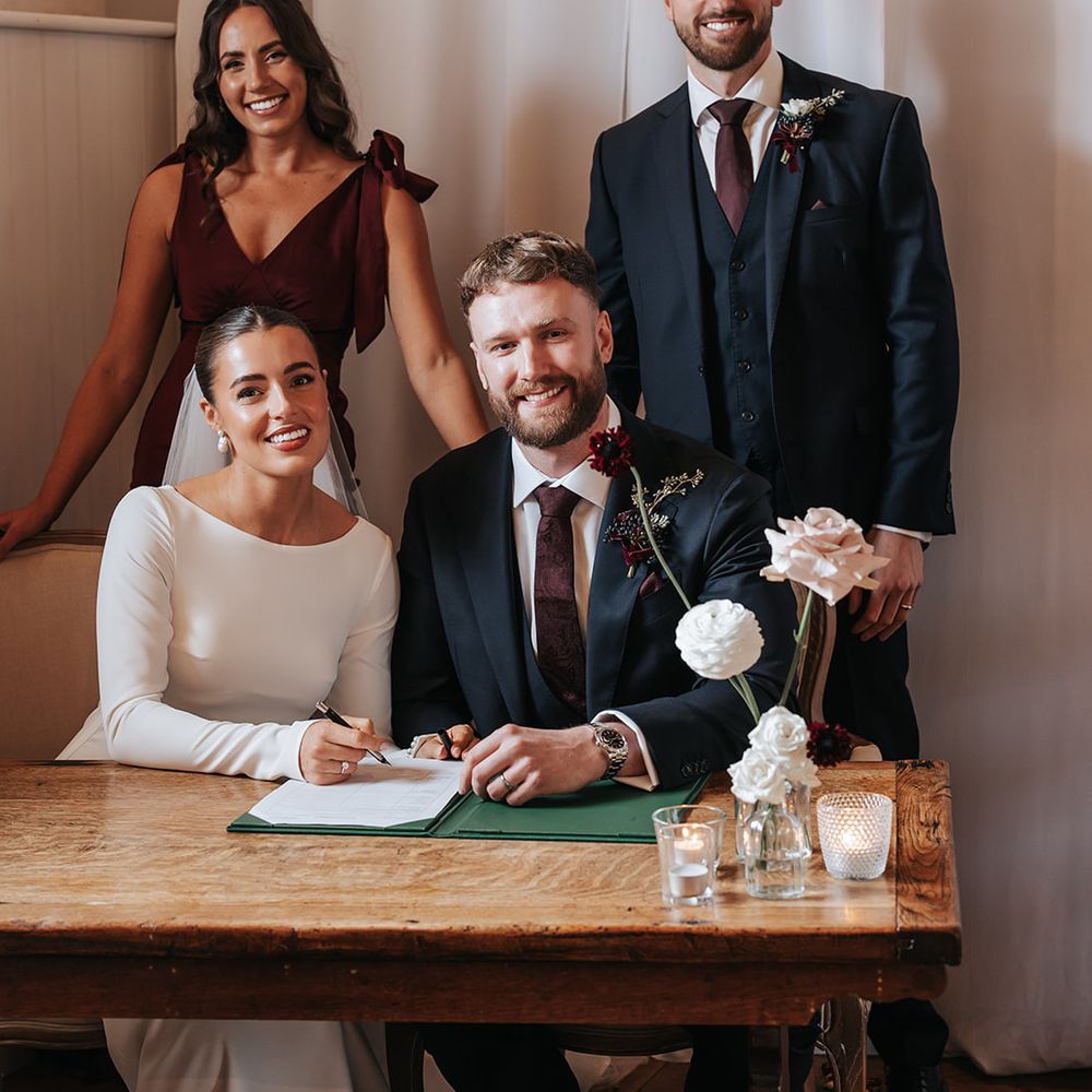 signing marriage license