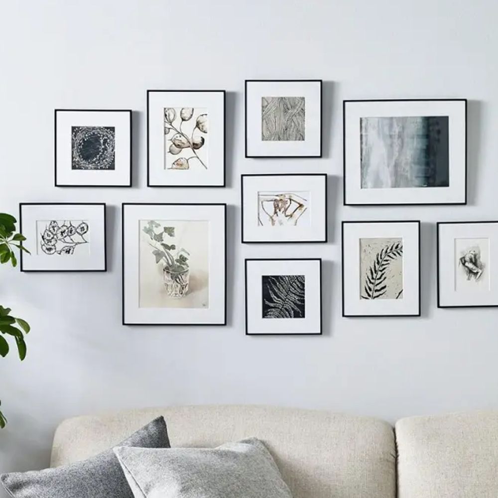 The White Company Fine Black Gallery Set of 10 Frames