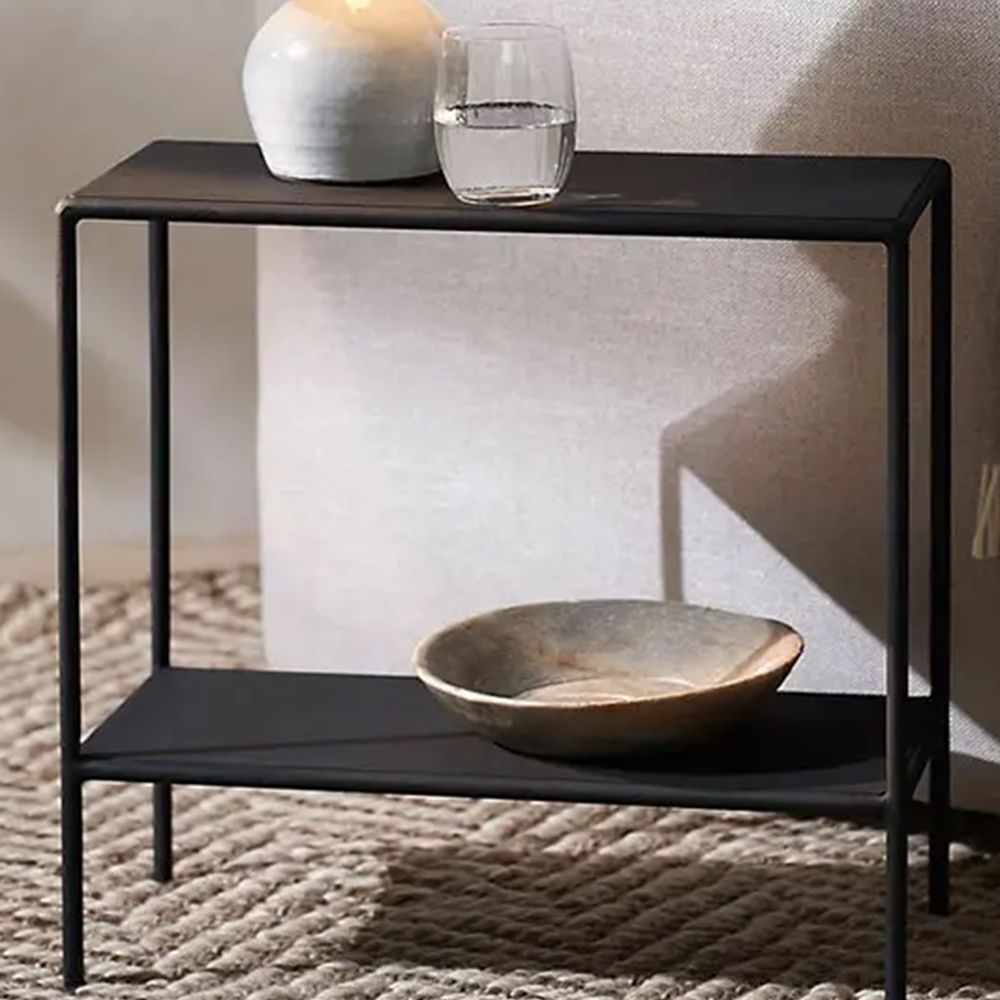 The White Company Marton Sofa Side Table Black