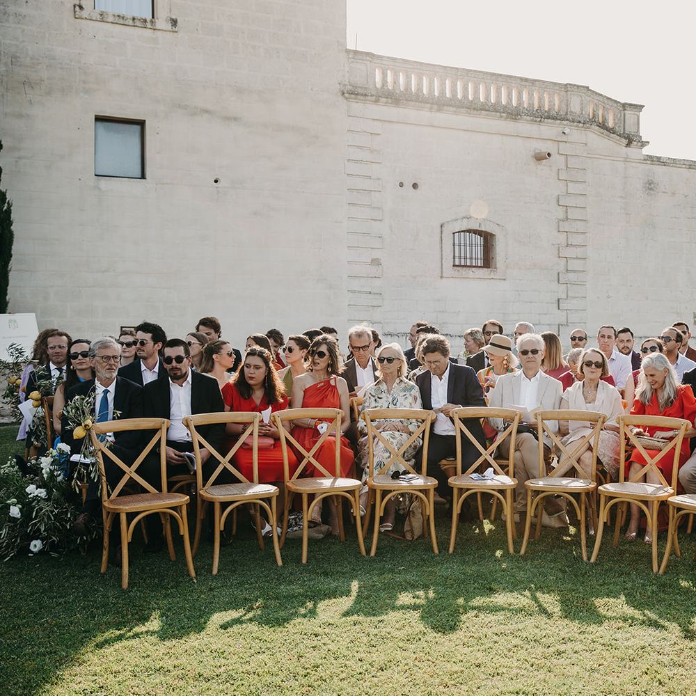 guests sat for ceremony