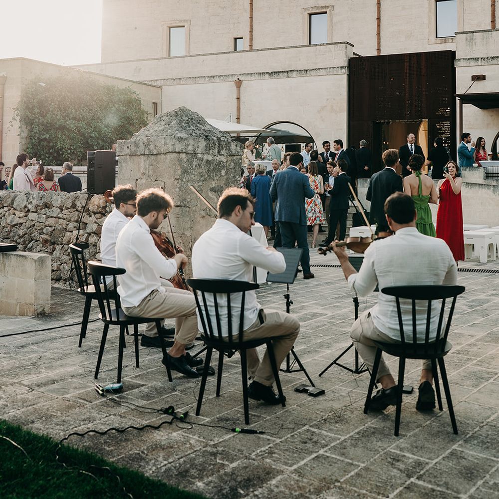 live violin at open air reception