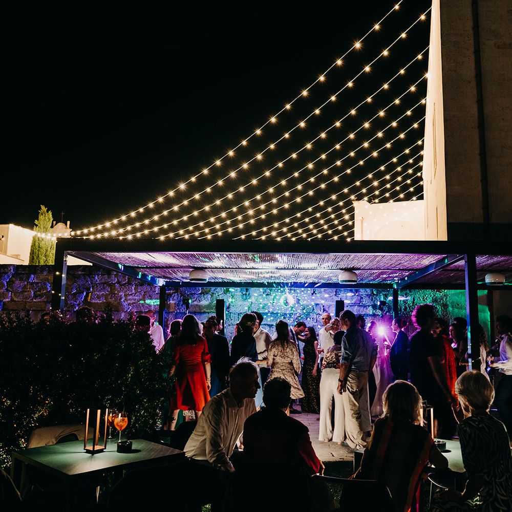 outdoor party reception italy