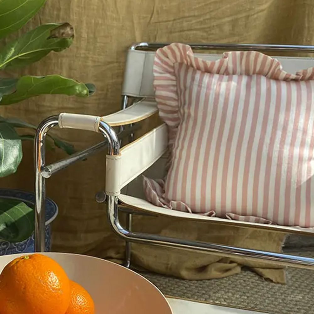 Amuse La Bouche Candy Stripe Cushion Cover Blush
