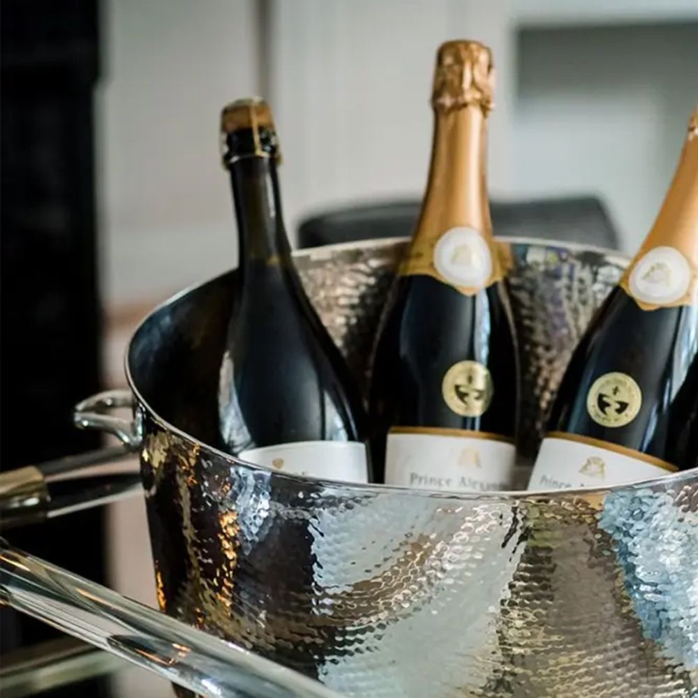 Culinary Concepts Palace Champagne Bath, Silver Plate, Stainless Steel And Brass