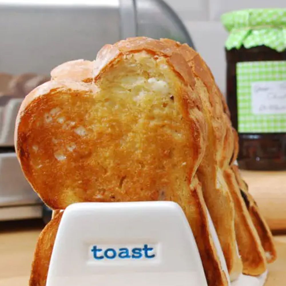 Keith Brymer Jones ‘Toast’ Ceramic Toast Rack, White/Blue