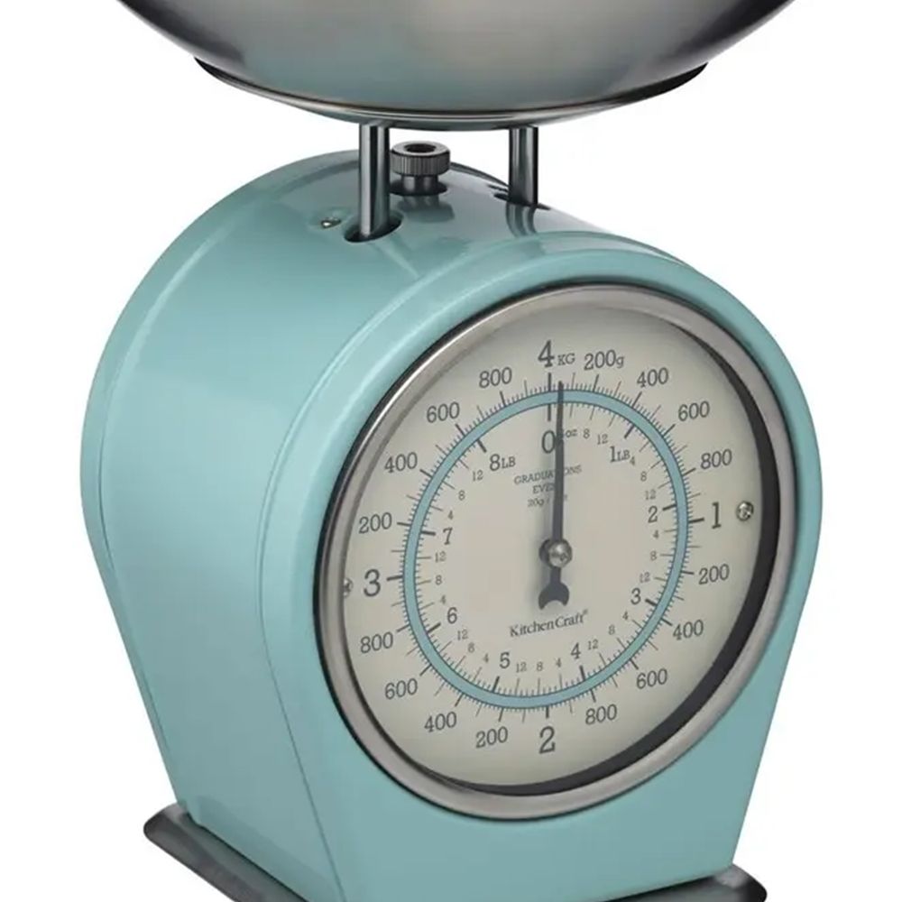 KitchenCraft Living Nostalgia Mechanical Scales, 4 kg, Blue