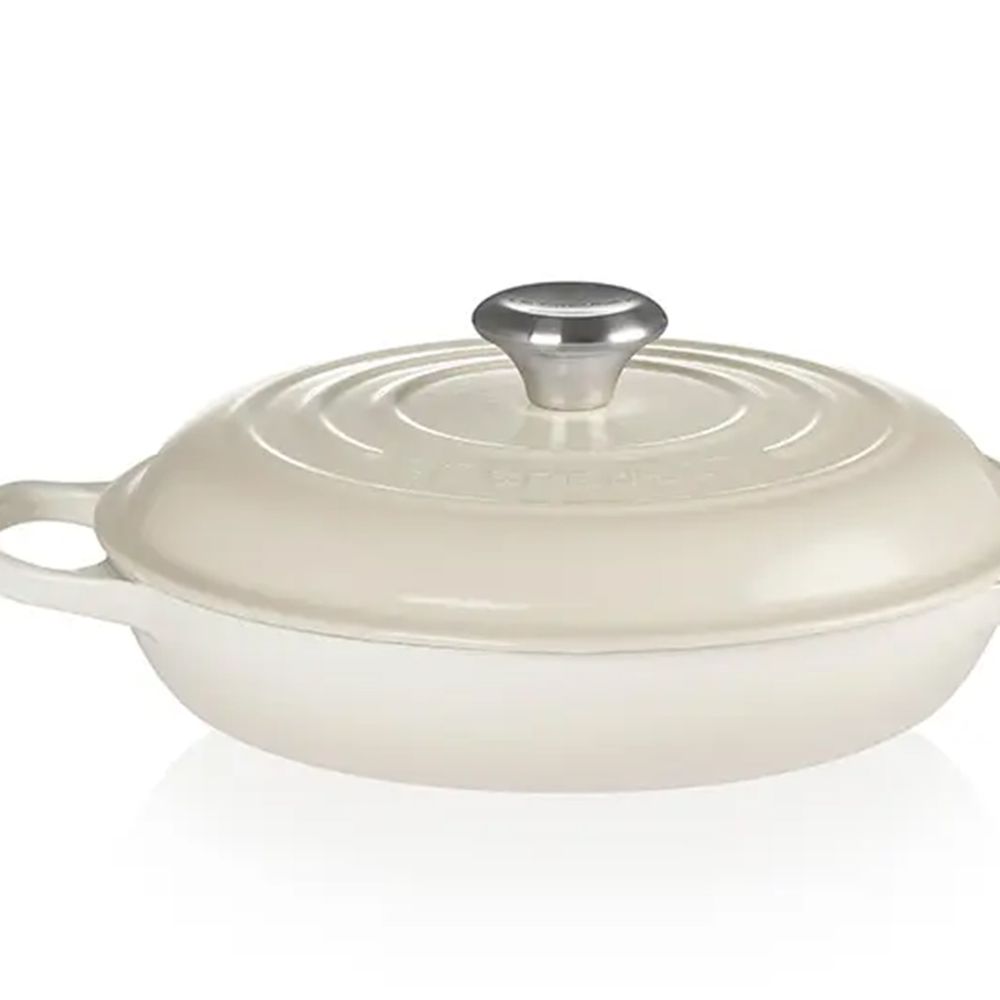 Le Creusuet Signature Cast Iron Shallow Casserole Meringue