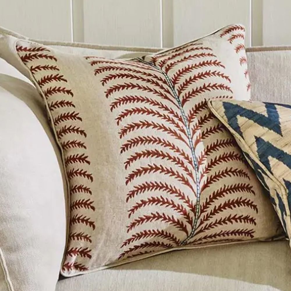 OKA Areca Cushion Cover, Dirty Orange