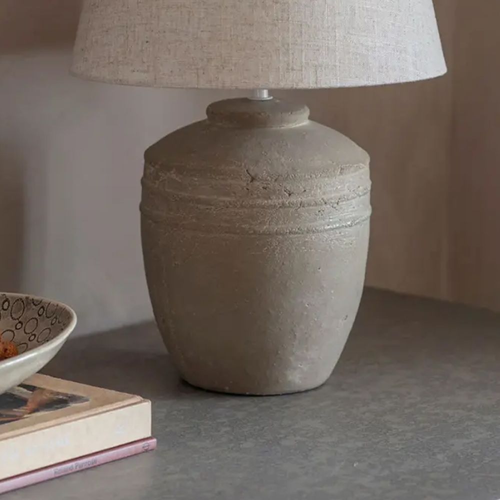 One.World Langton Ridged Table Lamp, Natural 