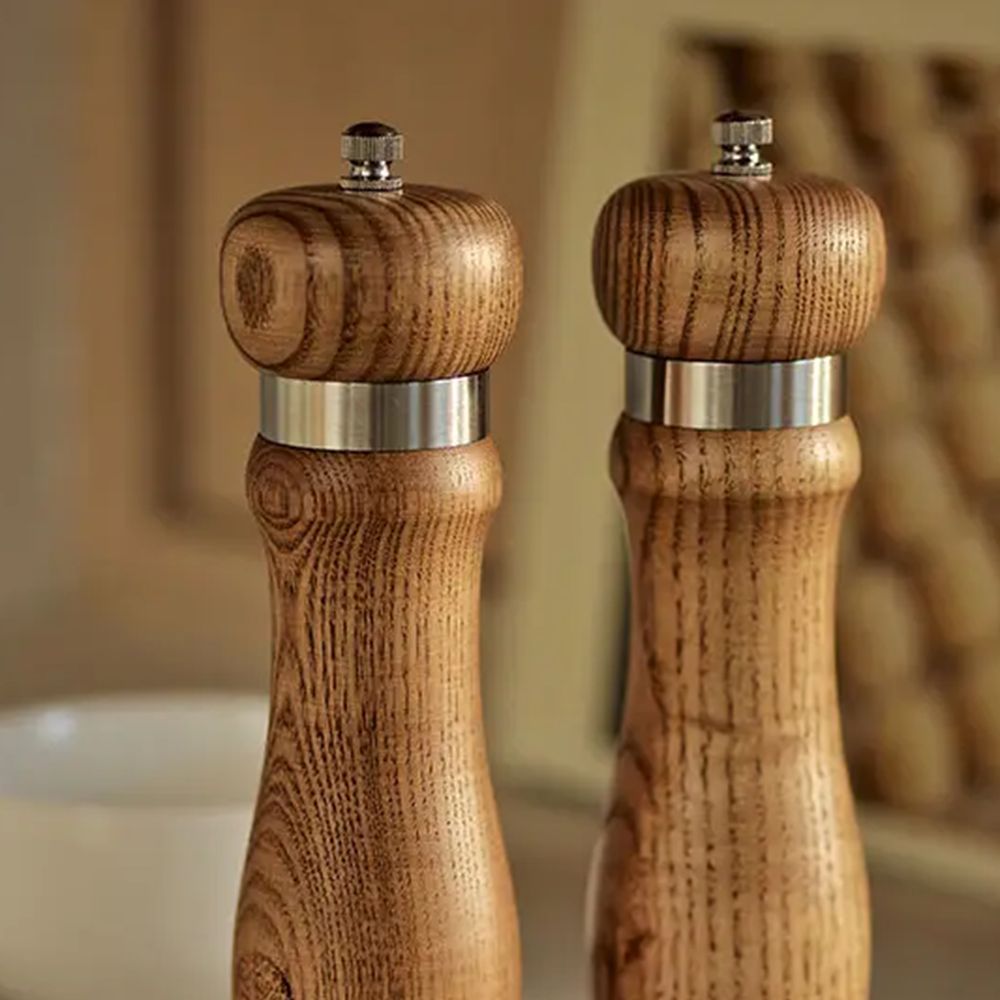 Wren & Wilder Hoxton Vintage Salt & Pepper Mill Set, Ash