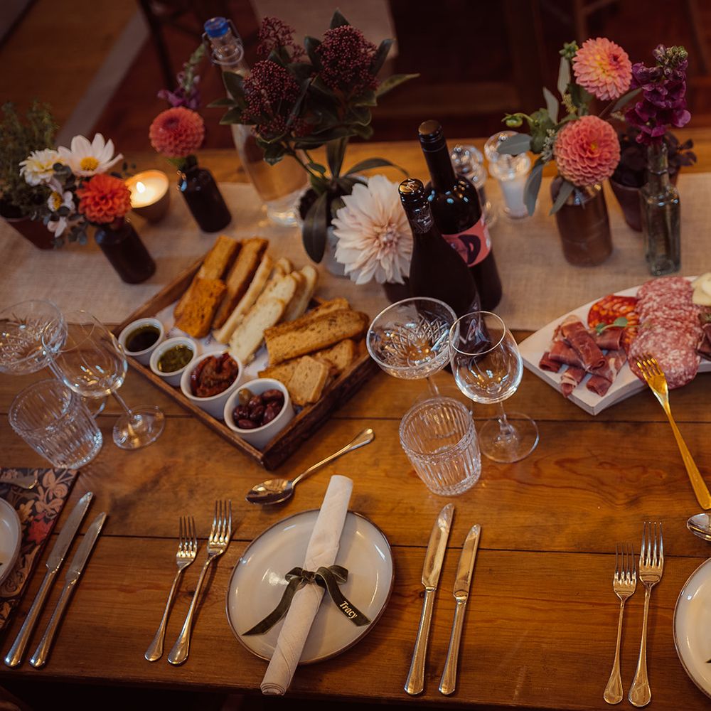 table layout charcuterie board