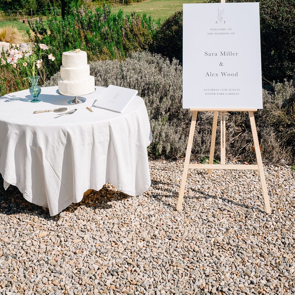 Classic Wedding Signage with Monogram of The Couple's Names