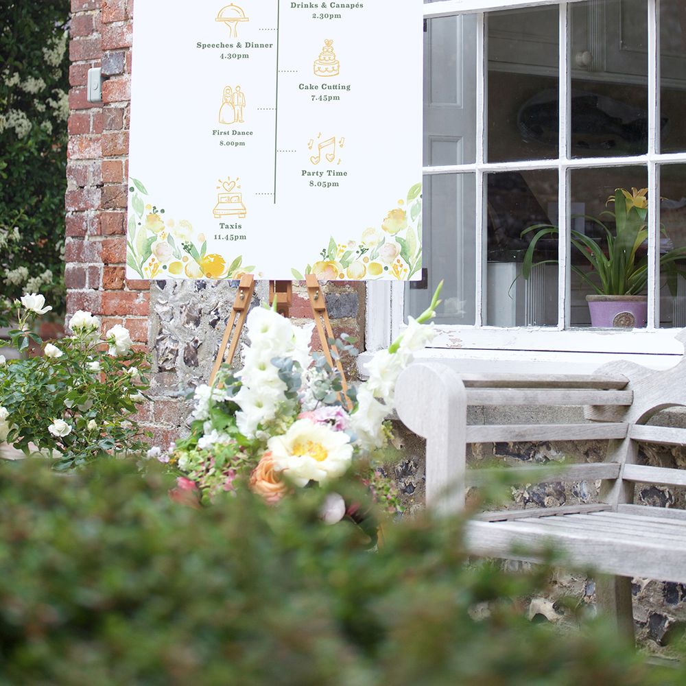 floral order of the day signage