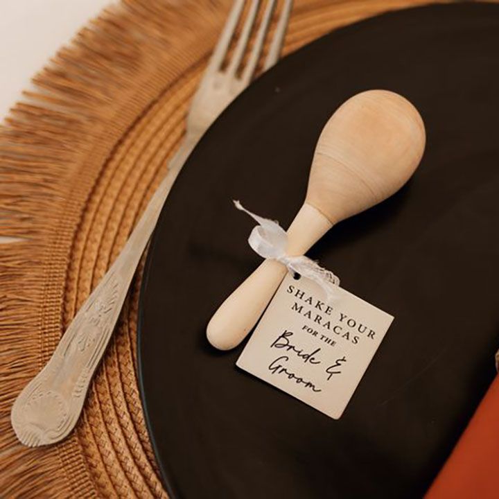 Maracas Wedding Favours For Vintage Retro Wedding