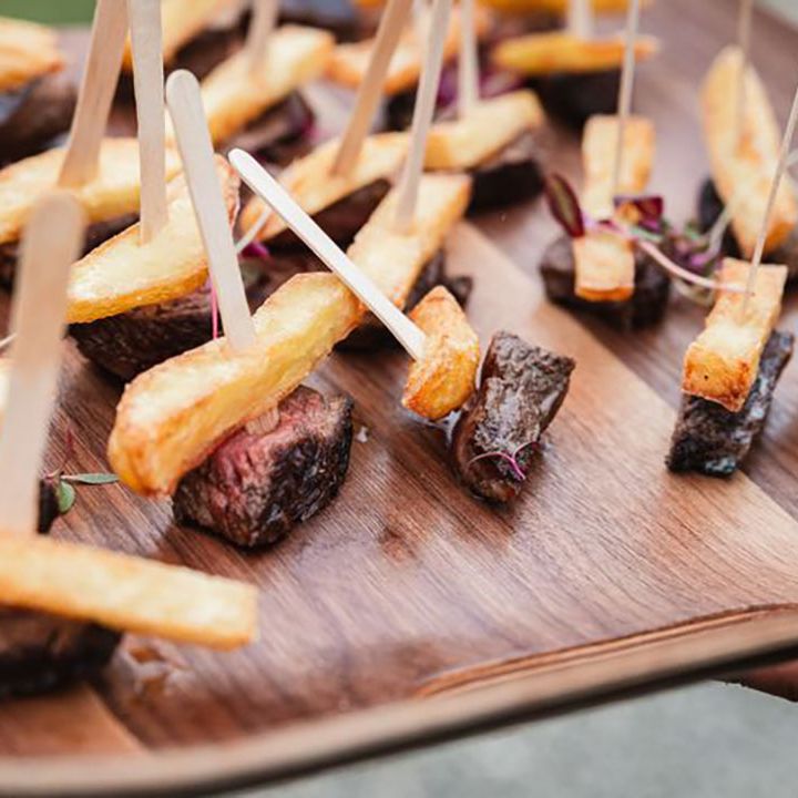 Steak & Chips Wedding Canapes