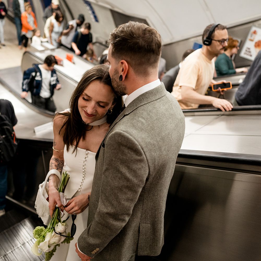 london wedding camden town hall getting tube underground