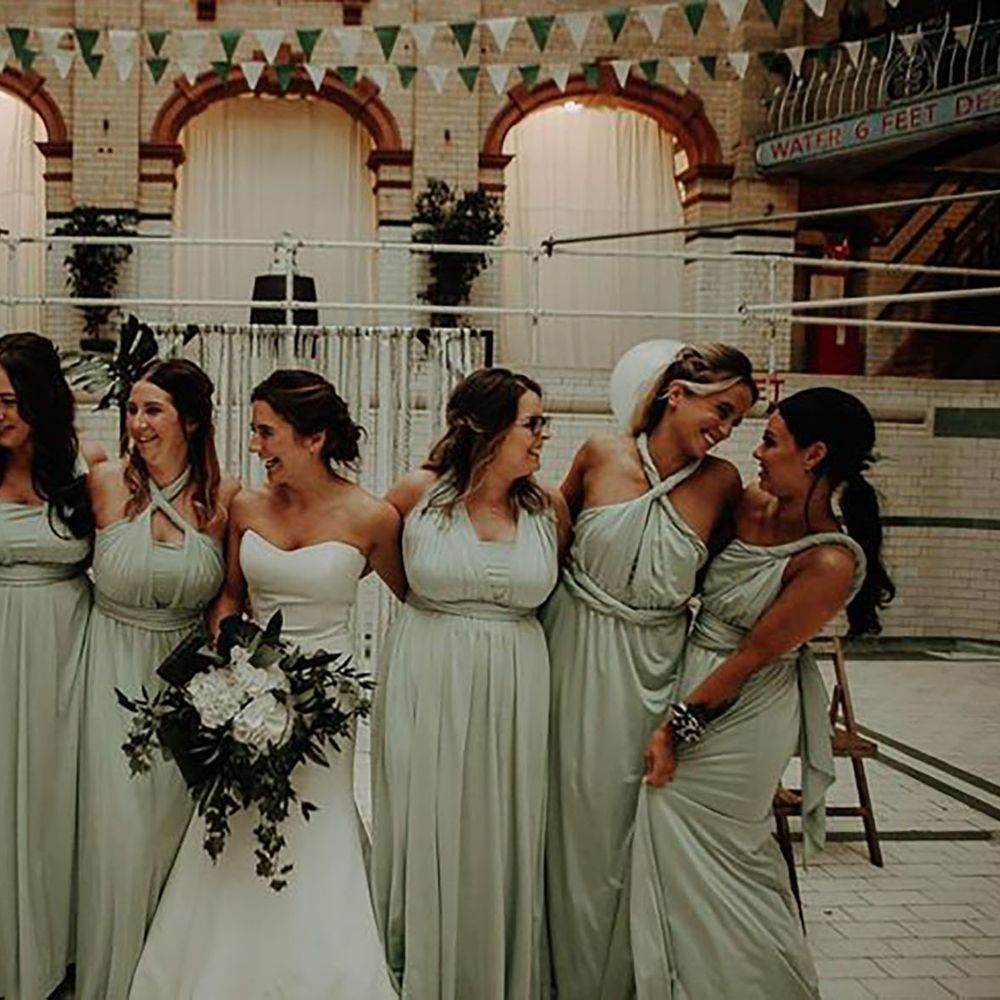 green multiway bridesmaid dresses