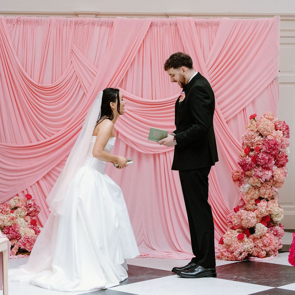 bride groom green vow books